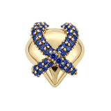 Sapphire Heart Charm