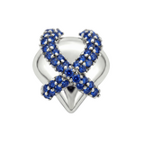 Sapphire Heart Charm