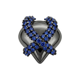 Sapphire Heart Charm