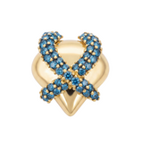 Blue Diamond Heart Charm