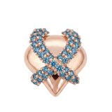 Blue Diamond Heart Charm