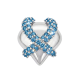 Blue Diamond Heart Charm