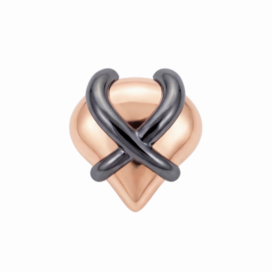 Just a Rose Gold Heart Charm