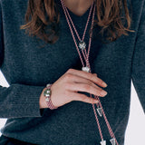 Red & White Cotton Cord Bracelet