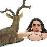 Silver Double Heart Earrings