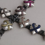 Brown Silver Heart Charm