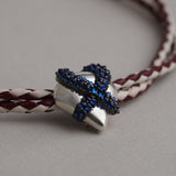 Black-White Leather Cord Necklace