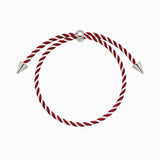 Red & White Cotton Cord Bracelet