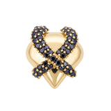 Black Diamond Heart Charm