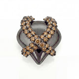 Champagne Diamond Heart Charm