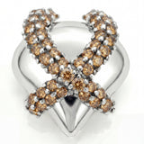 Champagne Diamond Heart Charm