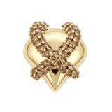 Champagne Diamond Heart Charm