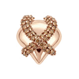Champagne Diamond Heart Charm