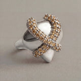 Champagne Diamond Heart Ring