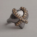 Champagne Diamond Heart Ring