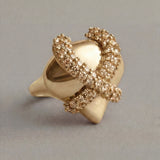 Champagne Diamond Heart Ring