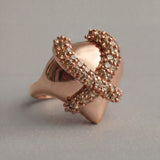 Champagne Diamond Heart Ring